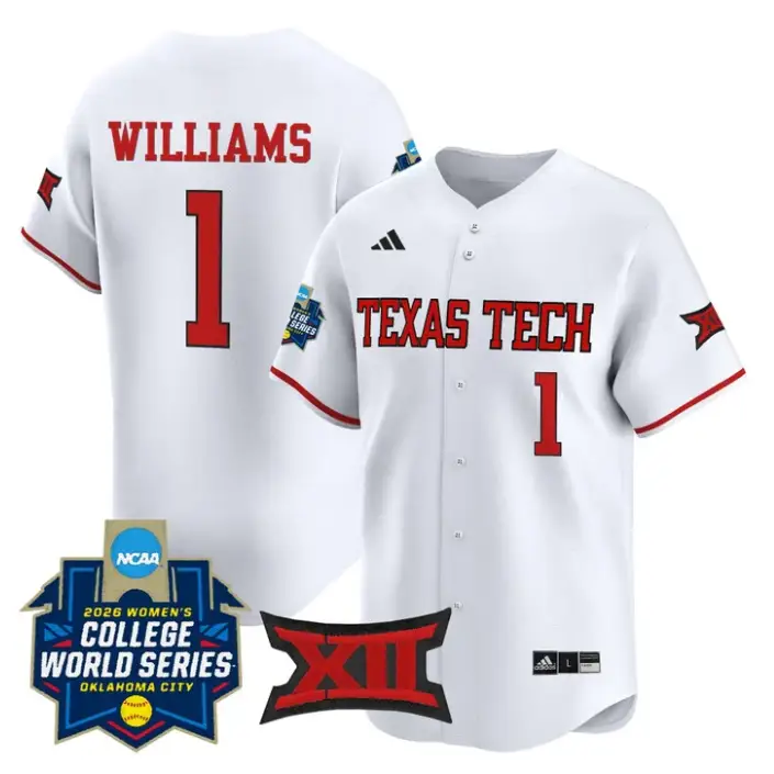 Mia Williams Jersey #1 Red Raiders Softball 2026 World Series (WCWS)