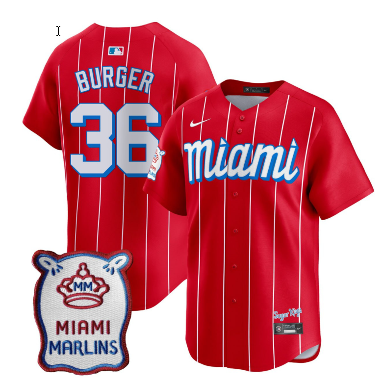 Miami Marlins Red City Connect Vapor Limited Customized Jersey - All Stitched