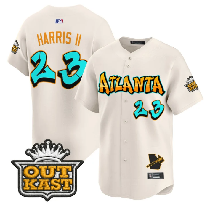 Michael Harris II Jersey #23 Atlanta Braves Graffiti A-Town Edition Cream