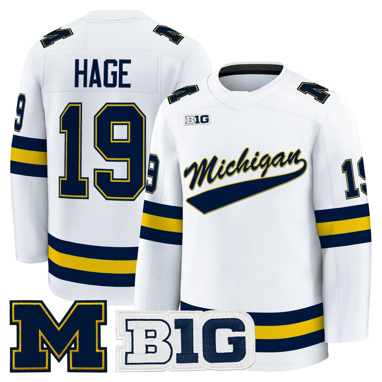 Michael Hage Jersey #19 Michigan Wolverines 2025-26 Premium All Stitched