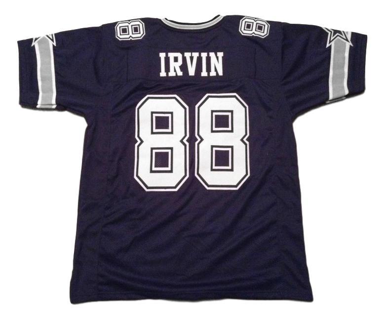 Michael Irvin CUSTOM STITCHED Unsigned Football Blue Jersey