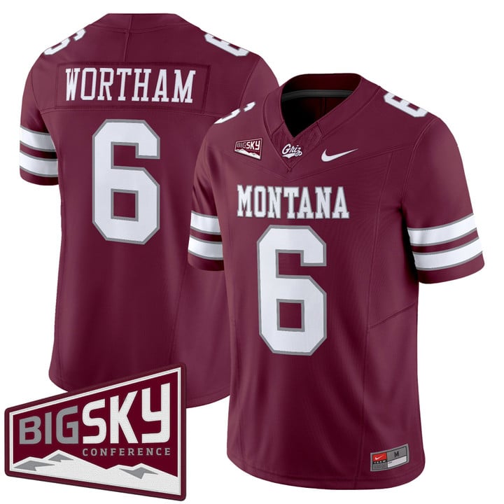 Michael Wortham Jersey #6 Montana Grizzlies 2025 Vapor Stitched Black Alter