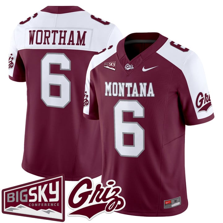 Michael Wortham Jersey #6 Montana Grizzlies 2025 Vapor Stitched Black Alter