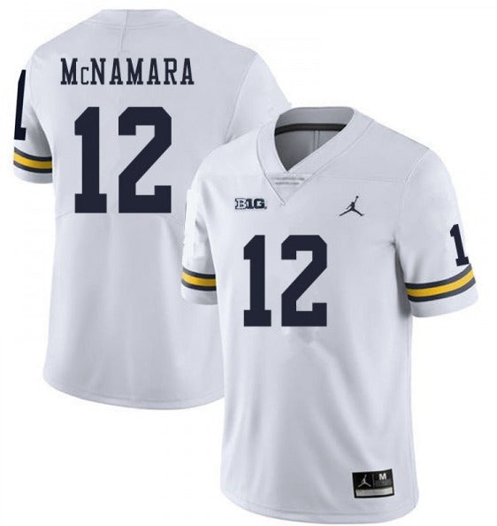 Michigan Wolverines #12 Cade McNamara White College Football Jersey