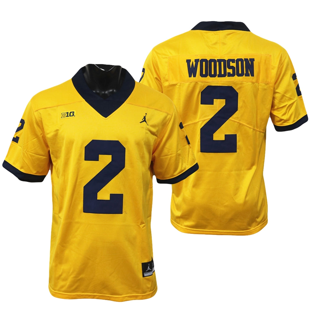 Michigan Wolverines #2 Charles Woodson Jersey College Football Jerseys Yellow