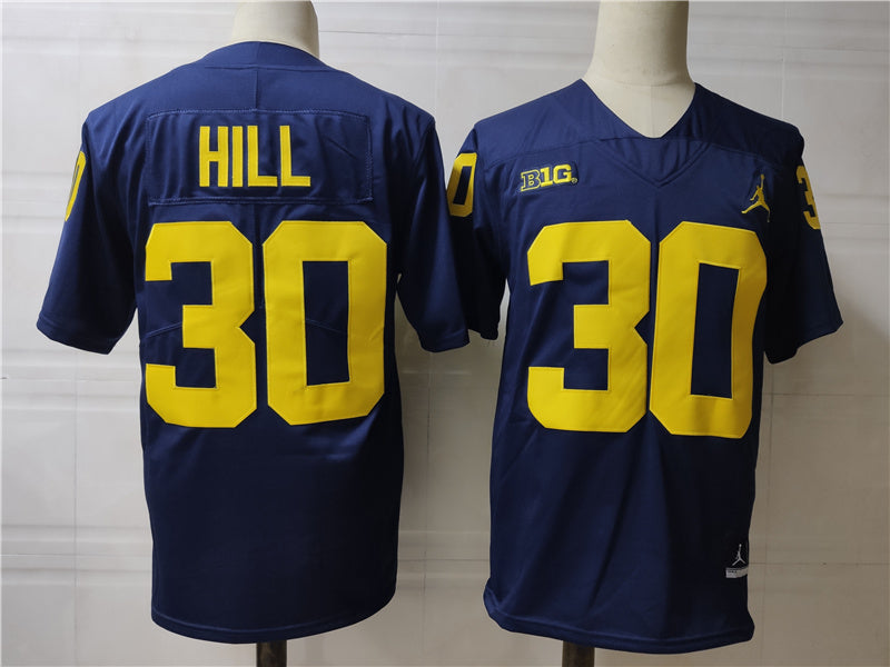 Michigan Wolverines #30 Hill College Football Jersey