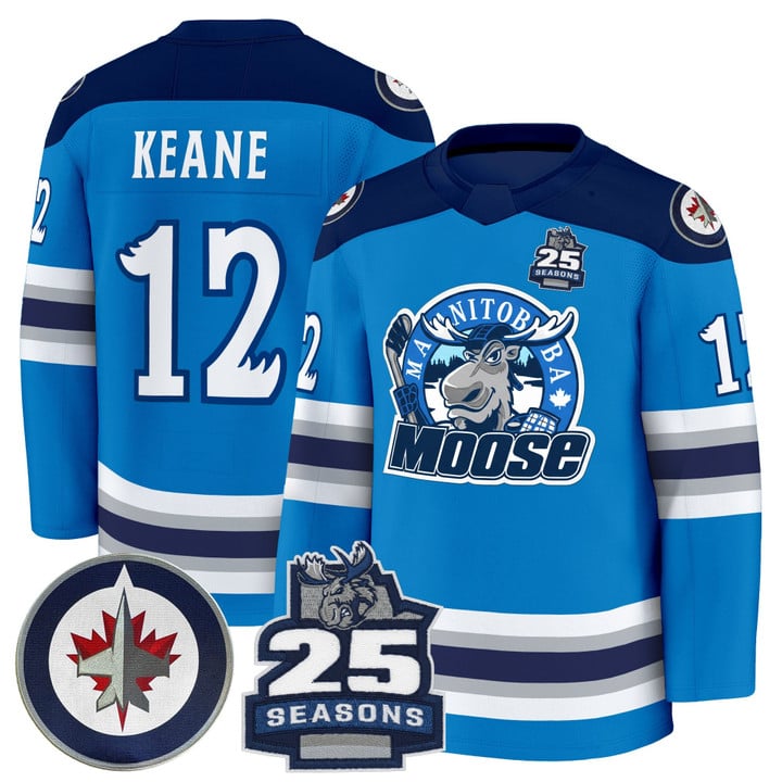 Mike Keane Jersey #12 Manitoba Moose 2025 Premium All Stitched