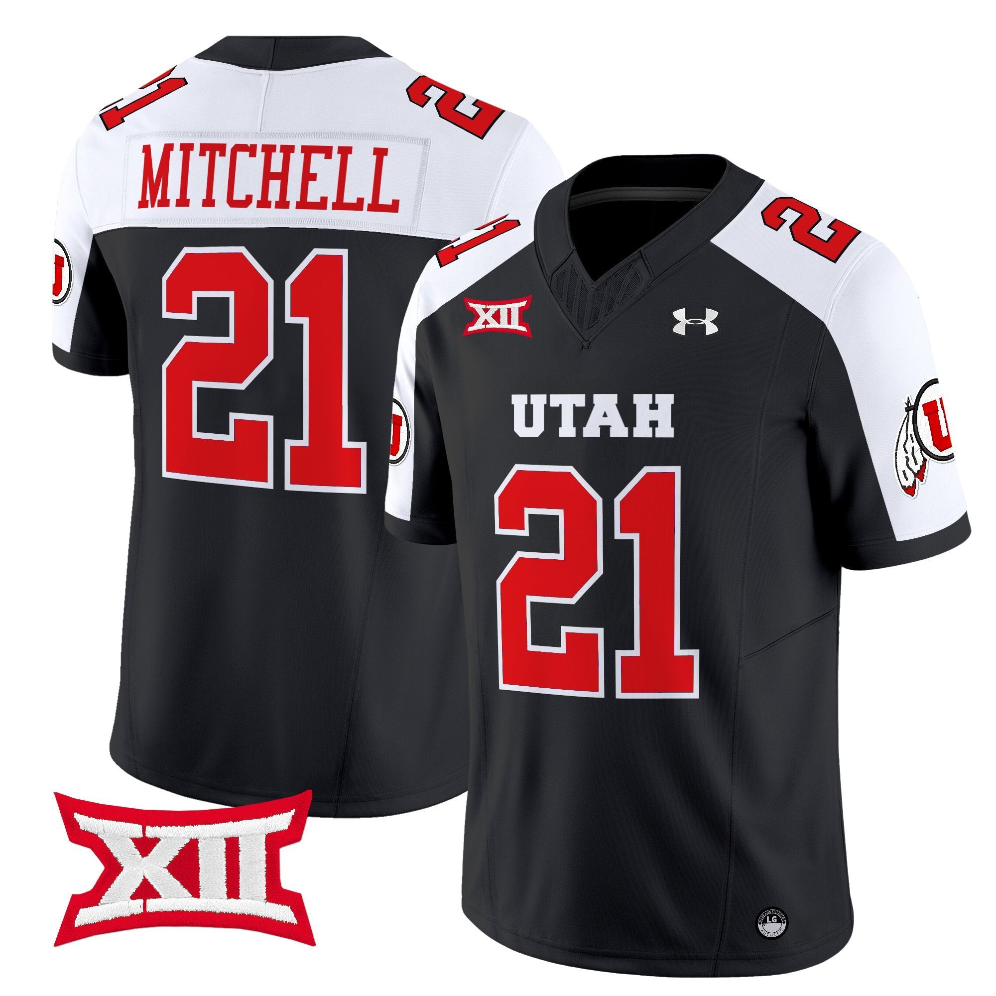 Mike Mitchell Jersey #21 Utah Utes 2025 Vapor Limited Stitched Black Alternate