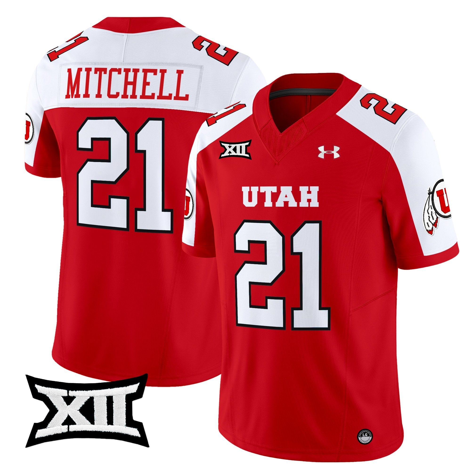 Mike Mitchell Jersey #21 Utah Utes 2025 Vapor Limited Stitched Red Alternate