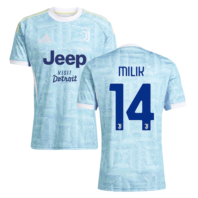 Milik 14 Juventus 2025-26 Away Match Jersey – Light Blue