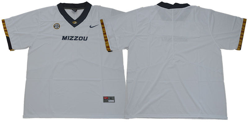 Missouri Tigers Blank NCAA College Football Jersey White