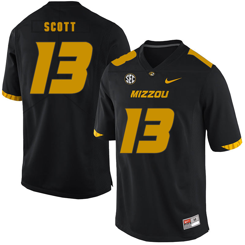 Missouri Tigers #13 Kam Scott NCAA College Football Jersey Black