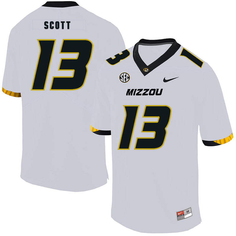 Missouri Tigers #13 Kam Scott NCAA College Football Jersey White