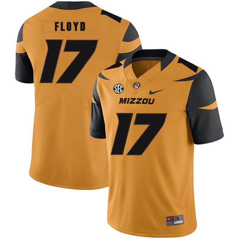 Missouri Tigers #17 Richaud Floyd NCAA College Football Jersey Gold