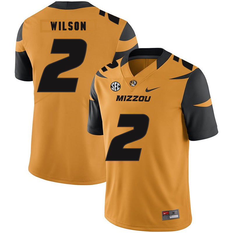 Missouri Tigers #2 Micah Wilson NCAA College Football Jersey Gold