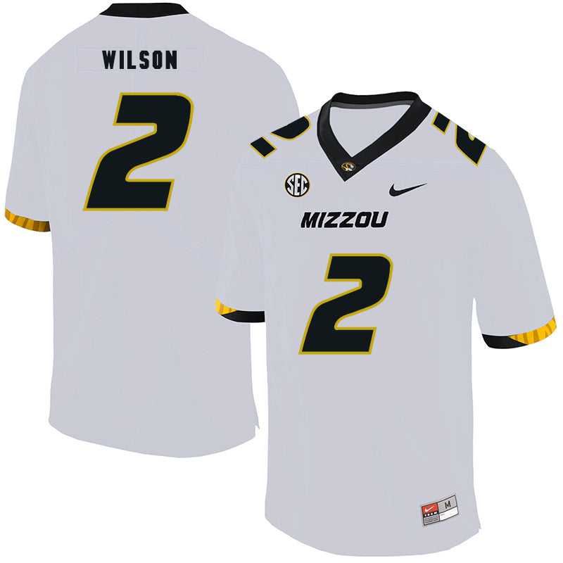 Missouri Tigers #2 Micah Wilson NCAA College Football Jersey White