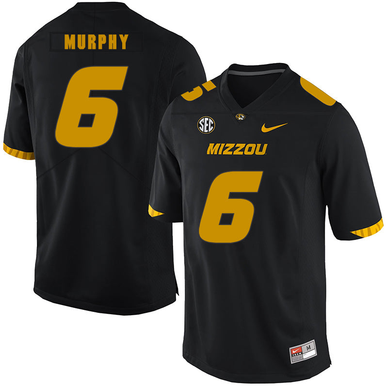 Missouri Tigers #6 Marcus Murphy College Football Jersey Black