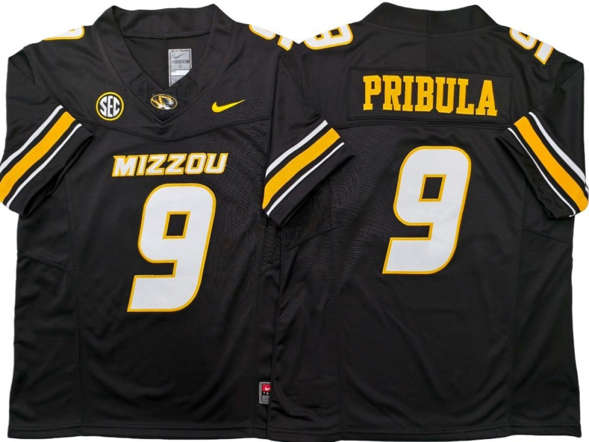 Missouri Tigers #9 Beau Pribula Vapor F.U.S.E. Limited Jersey Black