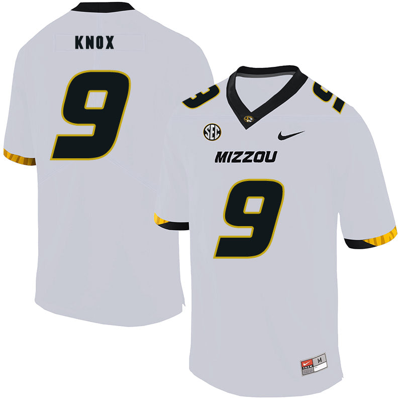 Missouri Tigers #9 Jalen Knox College Football Jersey White