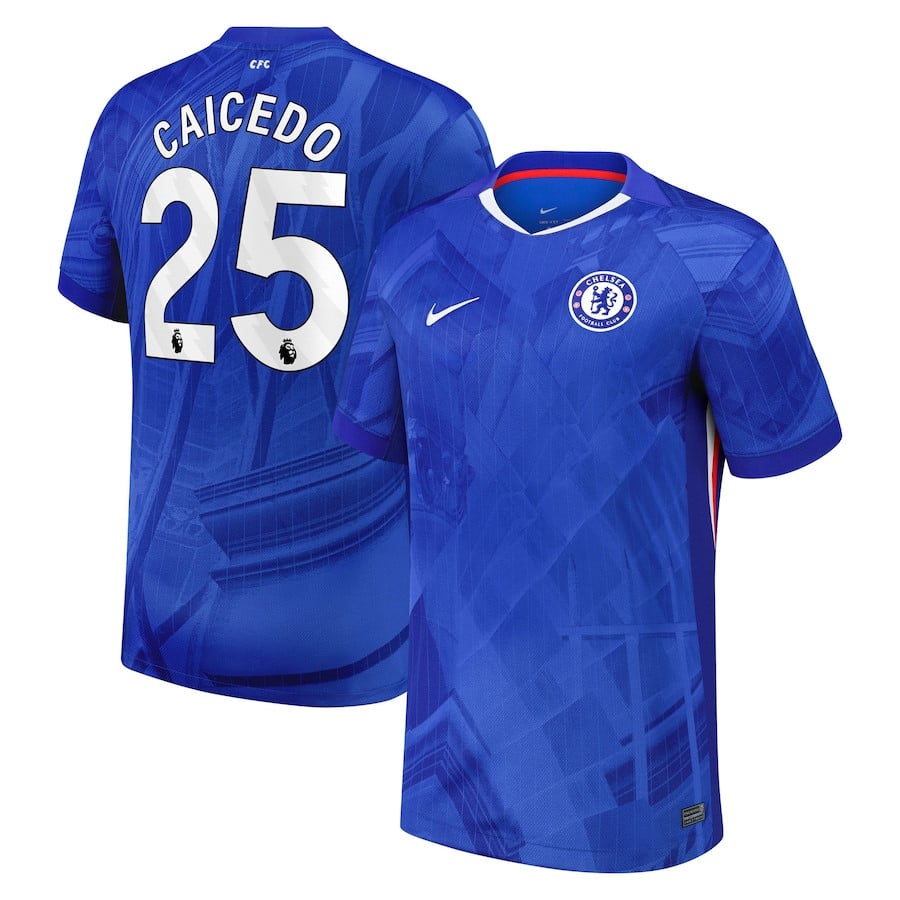 Moisés Caicedo #25 Chelsea 2025-26 Home Match Jersey – Blue