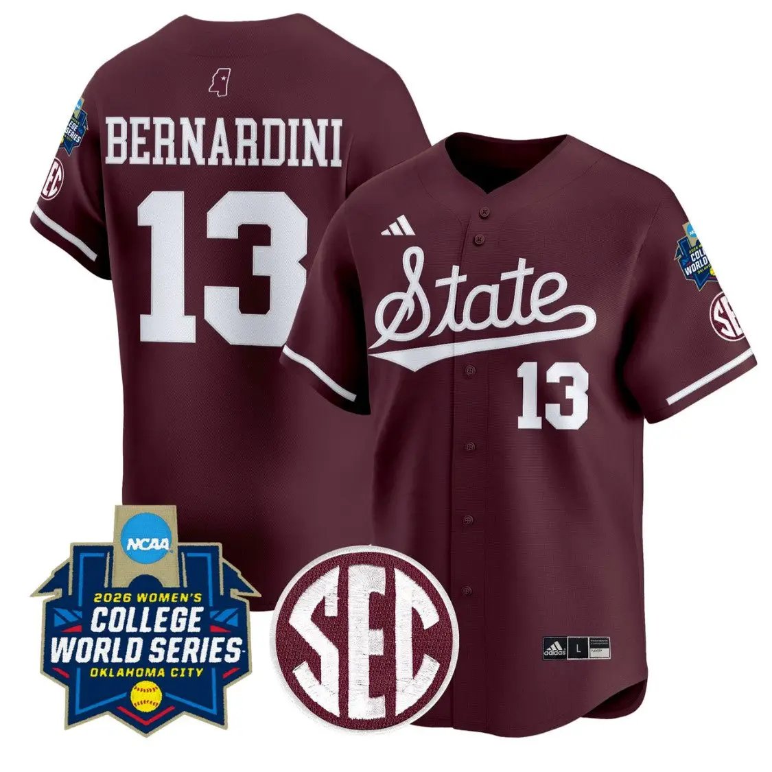 Morgan Bernardini Jersey #13 State Softball 2026 World Series Stitched