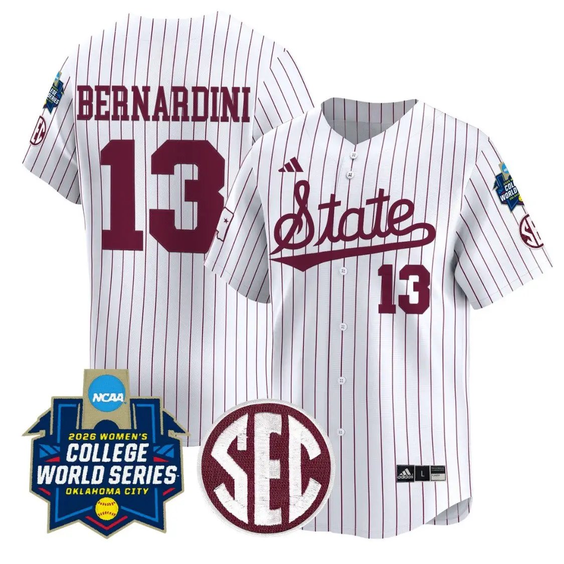 Morgan Bernardini Jersey #13 State Softball 2026 World Series Stitched