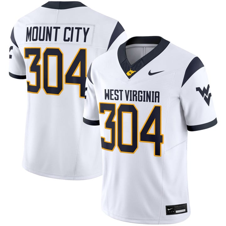Mount City Jersey #304 West Virginia Mountaineers 2025 Vapor Stitched White