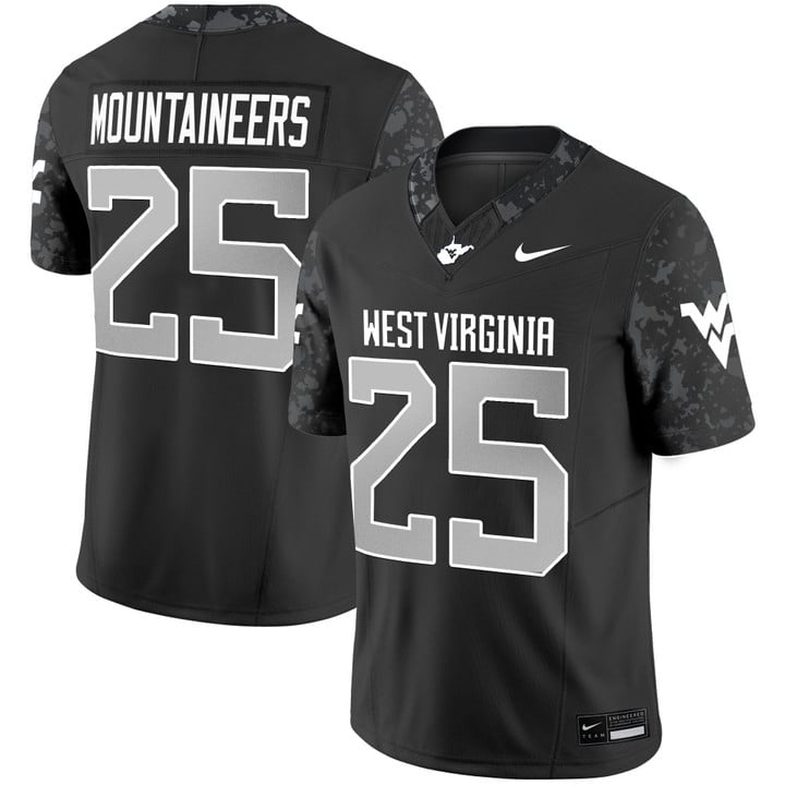Mountaineers Jersey #25 West Virginia Mountaineers 2025 Limited Stitched Coal