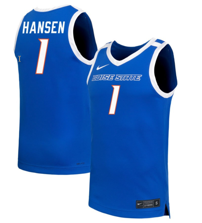 Mya Hansen Jersey #1 Boise State Broncos NIL Basketball Royal