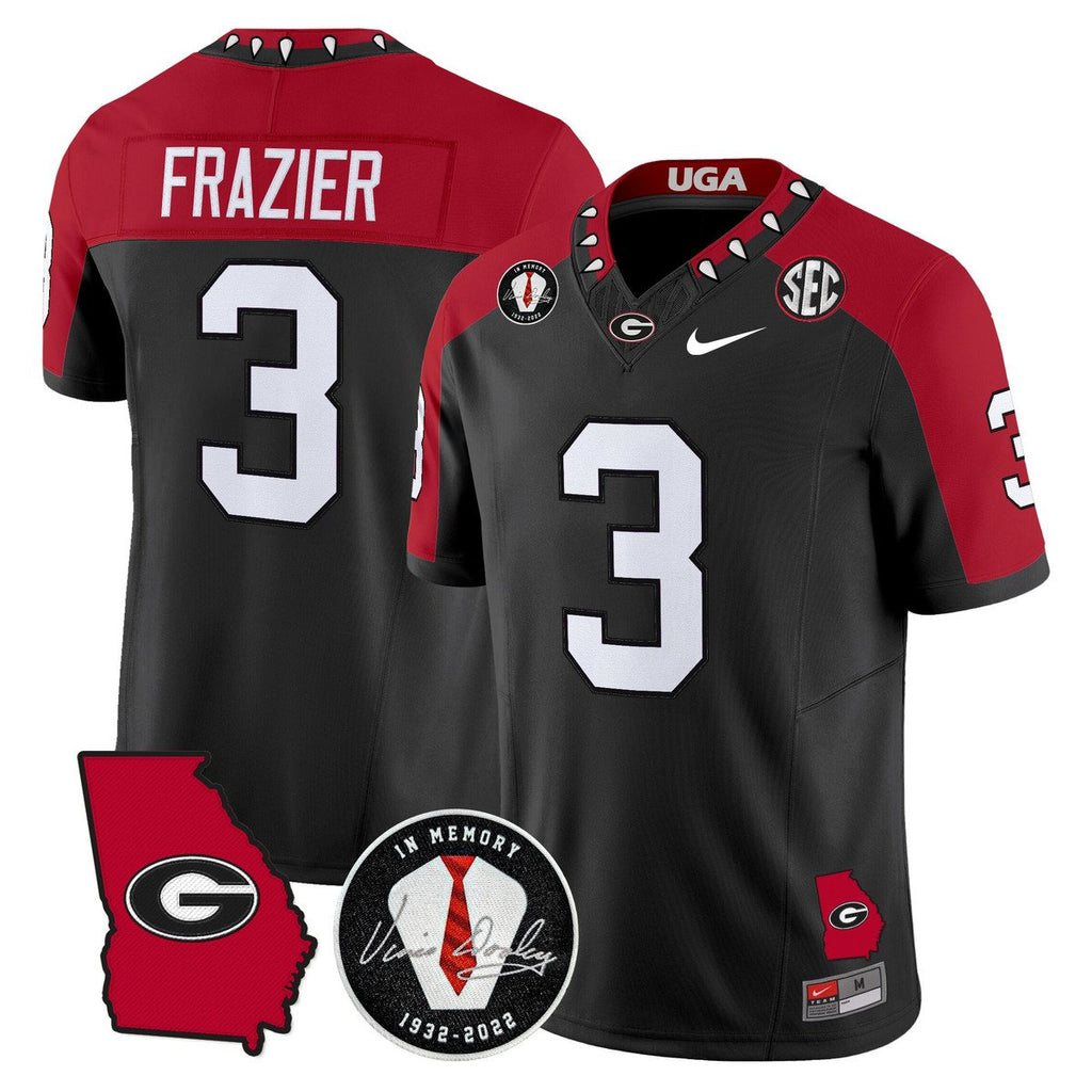 Nate Frazier Jersey #3 Georgia Bulldogs 2025 Vapor Limited Stitched Black Special