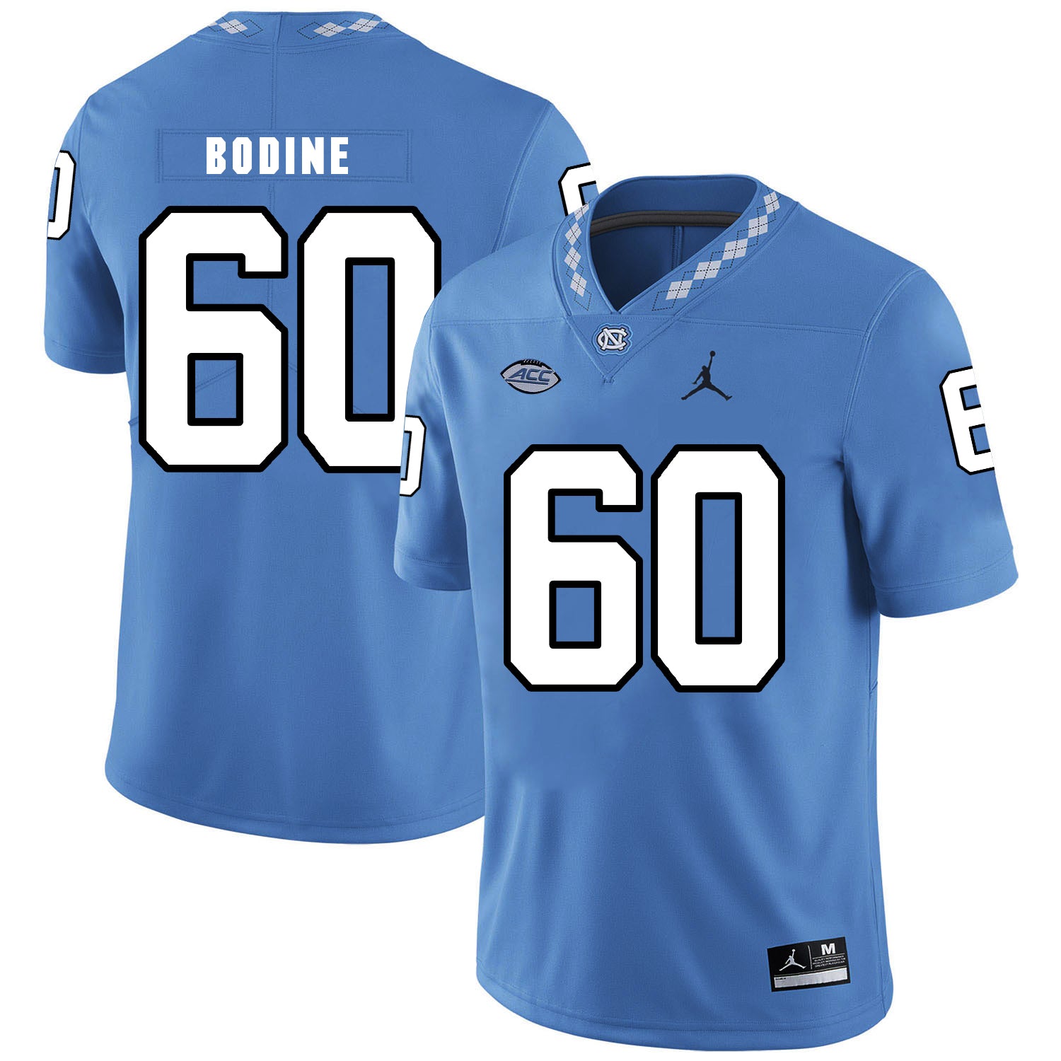 North Carolina Tar Heels #60 Russell Bodine Football Jersey Blue