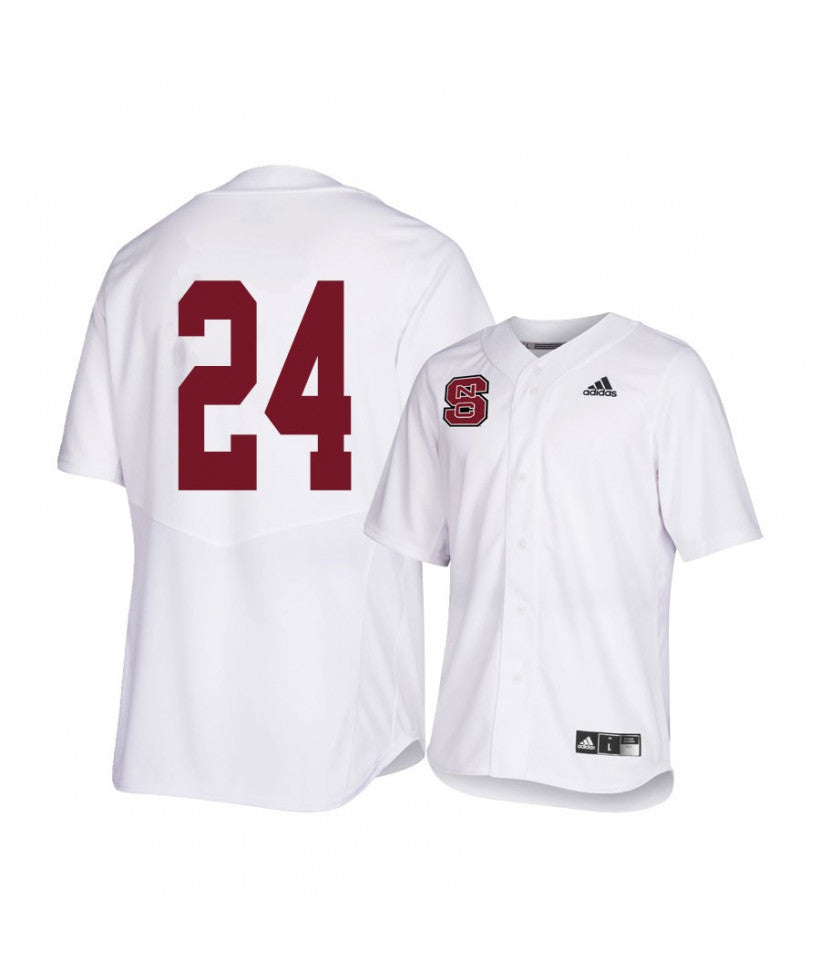 NC State Wolfpack 24 Luca Tresh White College Baseball Jersey