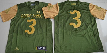 Notre Dame Fighting Irish #3 Joe Montana Green Stitched College Football 2016 Shamrock Series Under Armour NCAA Jersey