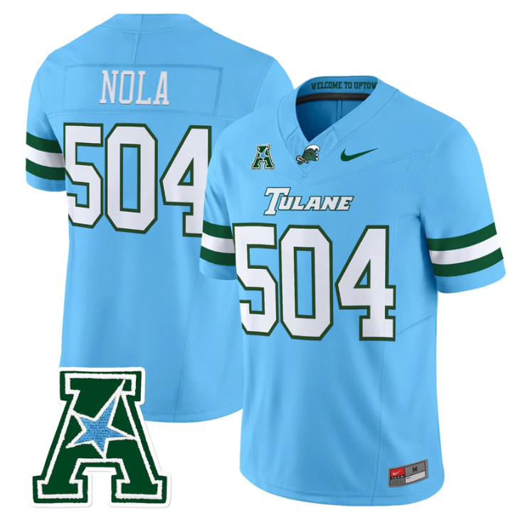 NOLA Jersey #504 Tulane Green Wave 2025 Vapor Limited Stitched