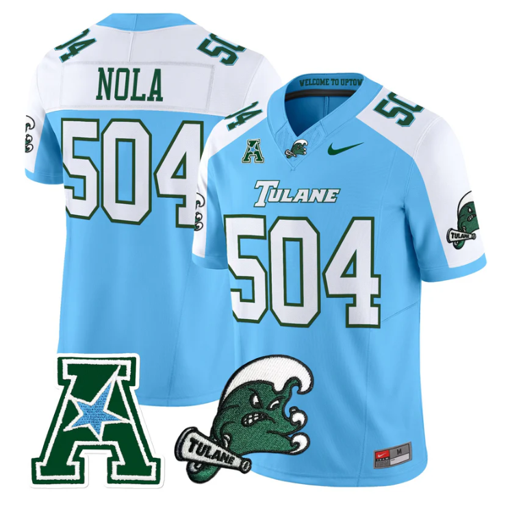 NOLA Jersey #504 Tulane Green Wave 2025 Vapor Limited Stitched