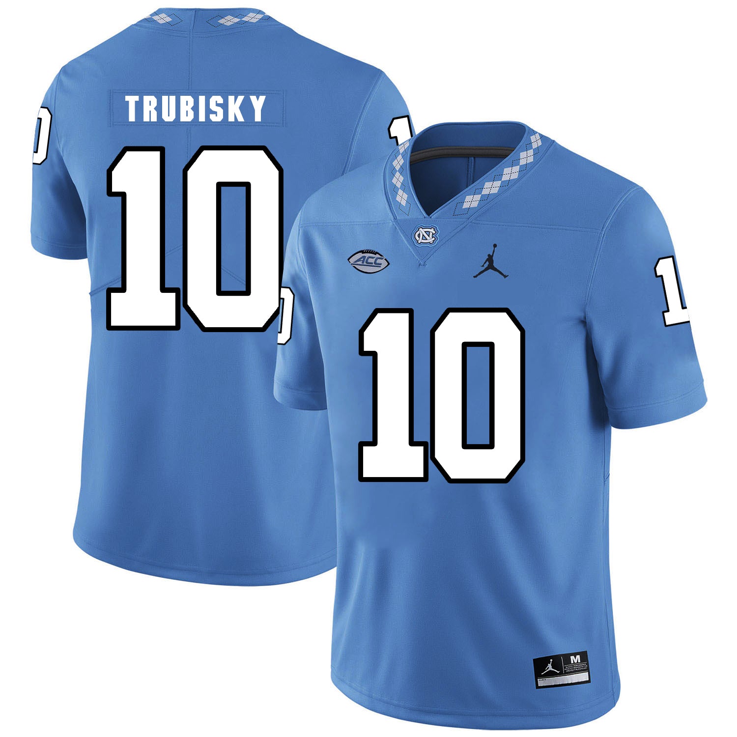 North Carolina Tar Heels #10 Mitchell Trubisky Football Jersey Blue