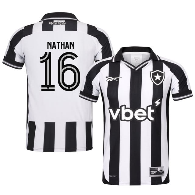 Nathan Fernandes #16 Botafogo 2025-26 Home Jersey – Black White