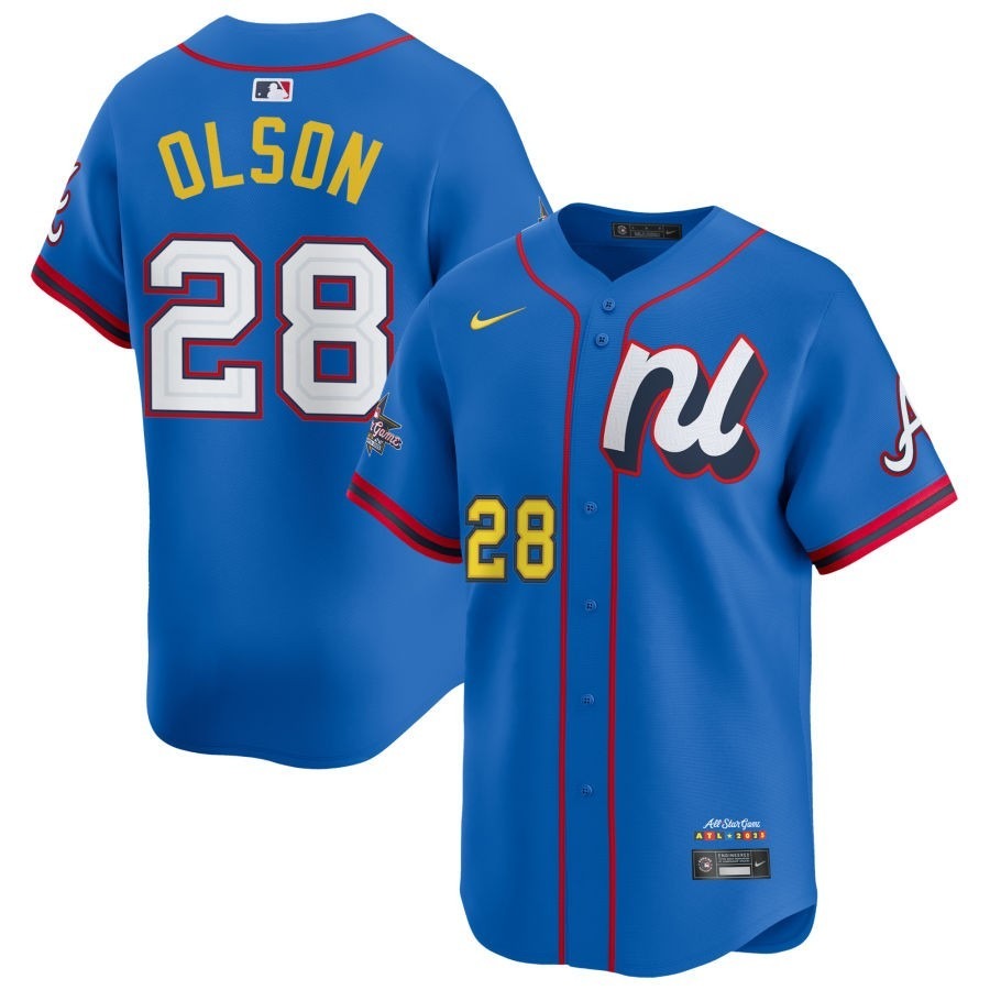 National League Matt Olson #28 Blue 2025 All-Star Game Limited Jersey Stitched