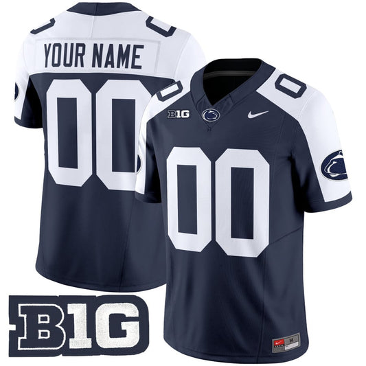 Custom Penn State Nittany Lions Jersey Vapor Limited 2025 Stitched Navy Alternate