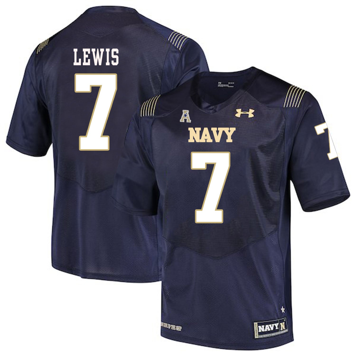 Navy Midshipmen #7 Garret Lewis NCAA College Football Jersey Stitched