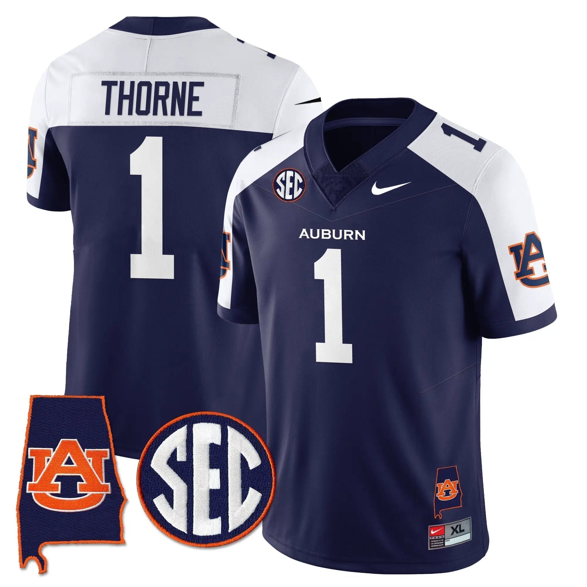 Men Auburn Tigers Football 2025 Alabama Patch Vapor Limited Jersey