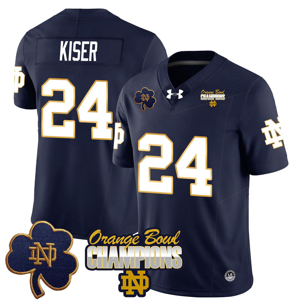 Men Notre Dame Fighting Irish 2025 Orange Bowl Champions Jersey  - All Stitched