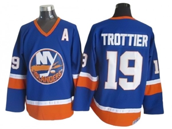 New York Islanders #19 Bryan Trottier Vintage CCM Jersey - Blue