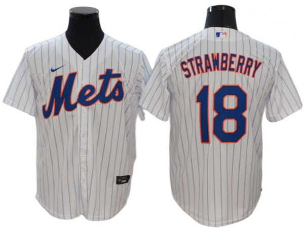 New York Mets #18 Darryl Strawberry White Limited Jersey