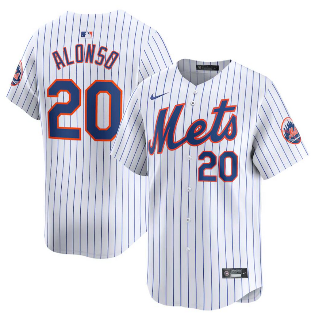 New York Mets #20 Pete Alonso Jersey Stitched White Alternate