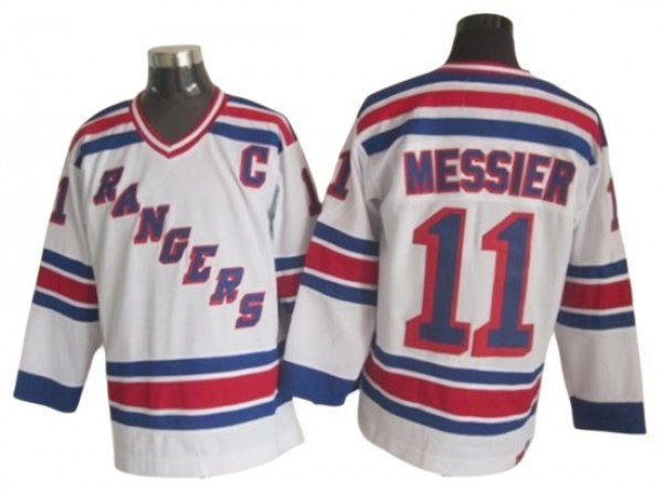 New York Rangers #11 Mark Messier Blue Heroes of Hockey Alumni CCM Jersey - White