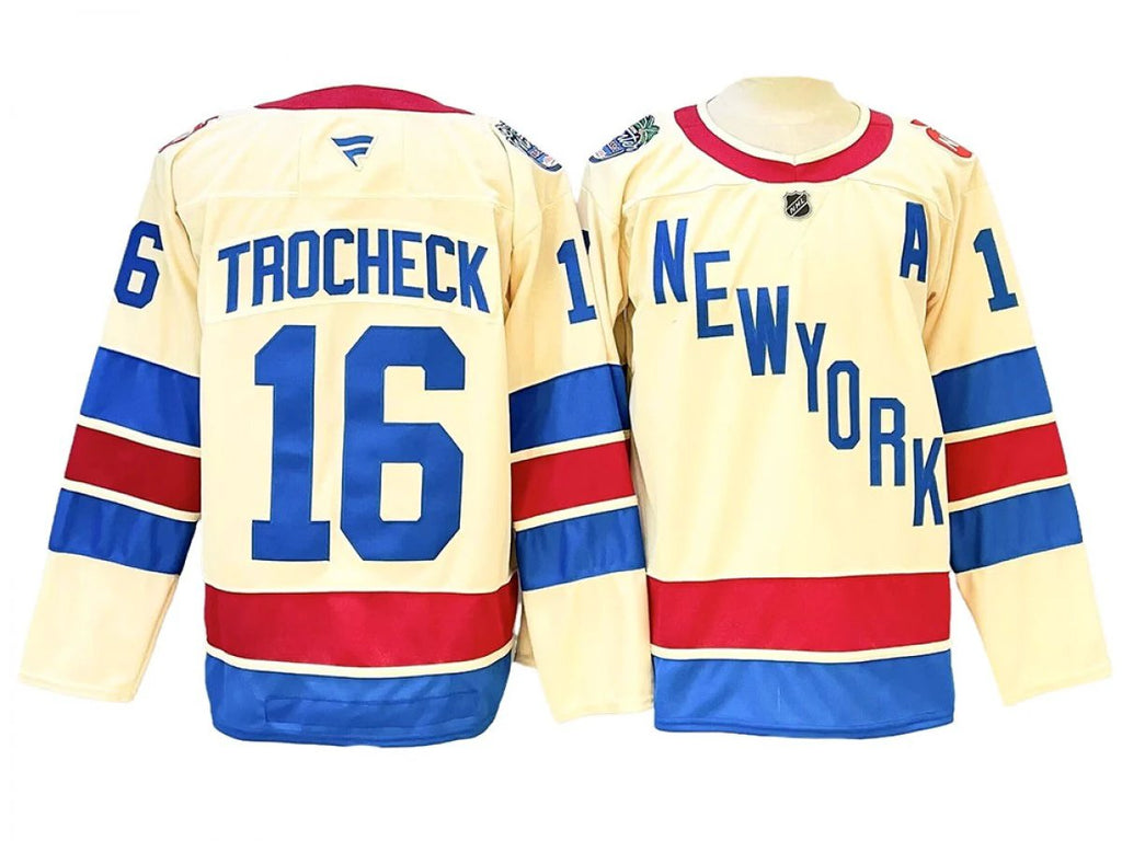 New York Rangers #16 Vincent Trocheck Beige 2026 NHL Winter Classic Jersey