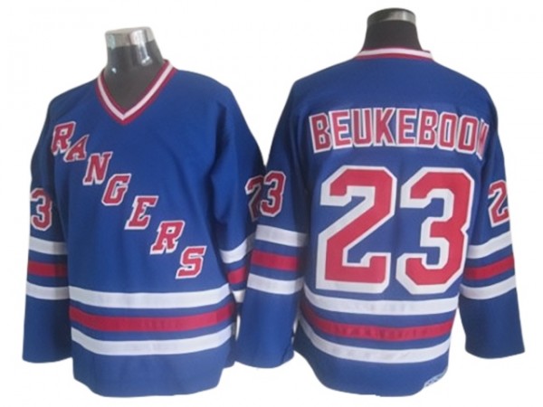 New York Rangers #23 Jeff Beukeboom Blue Heroes of Hockey Alumni CCM Jersey - Blue