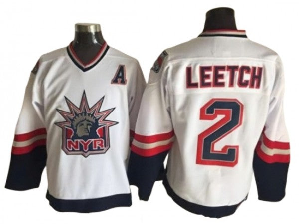 New York Rangers #2 Brian Leetch 1998 Vintage CCM Jersey - White