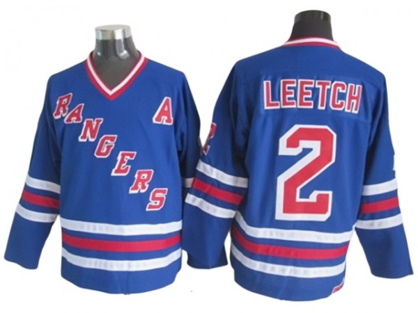 New York Rangers #2 Brian Leetch Heroes of Hockey Alumni CCM Jersey - Blue